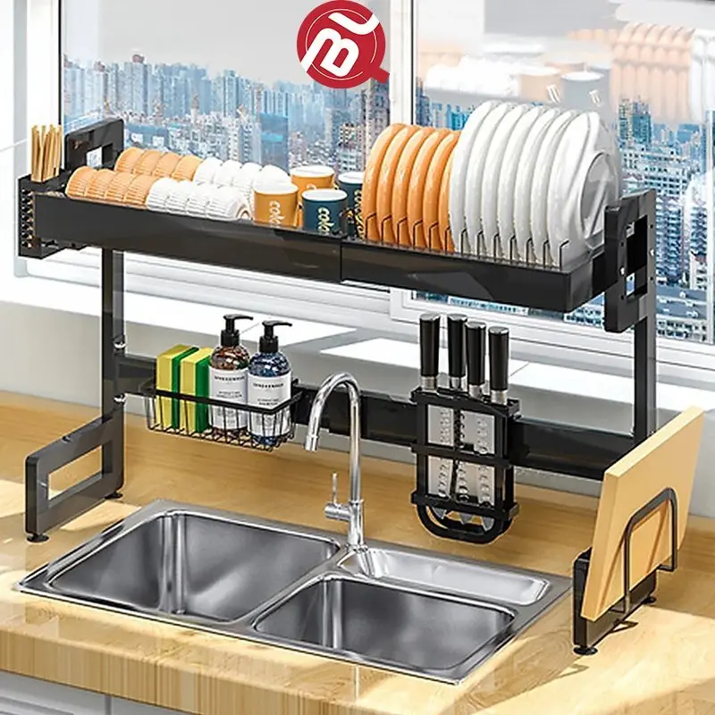 Kệ chén / Bát 1 TẦNGLOẠI 1 Kệ  Đia Thông Minh Trên Bồn Rửa Bát-Giá Để Bat Đia Đa Năng full Phụ Kiện kèm