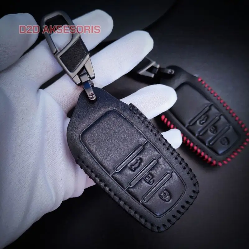 gantungan kunci/sarung kulit/cover remote Keyless mobil Toyota Fortuner Alphard lama Innova venturer Innova zenix 3