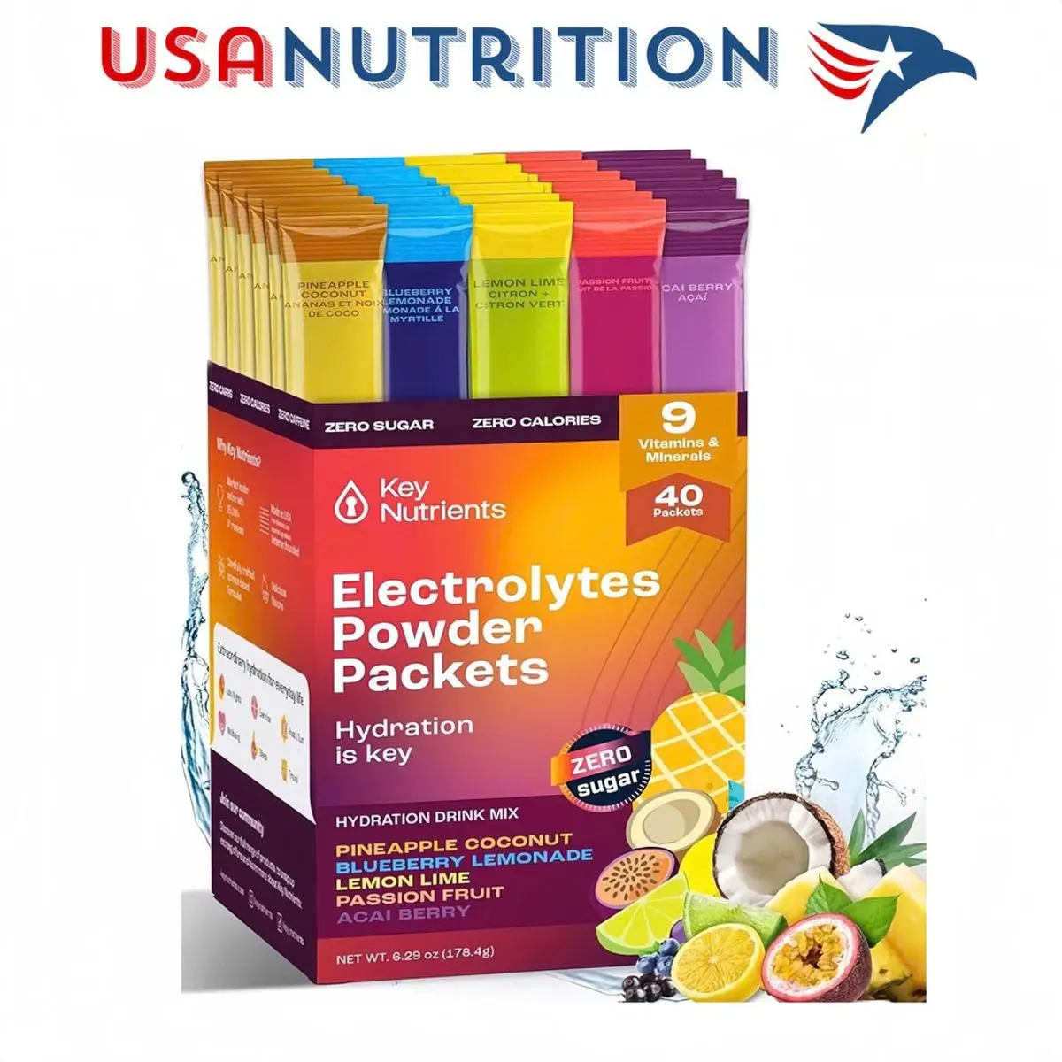 Bột điện giải không đường "Key Nutrients" : 1 gói dùng thử