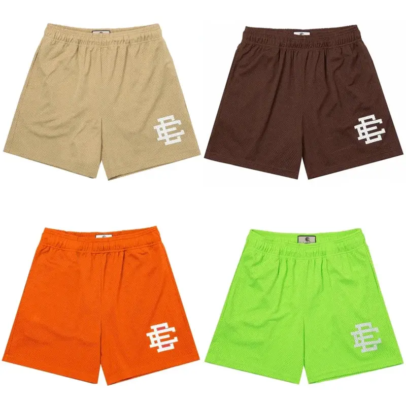 US Eric Emanuel Beach Shorts for Men and Women, Sports Shorts for Training, Gym, Jogging, Mesh, Casual, Summer Menswear Lingerie Tropical