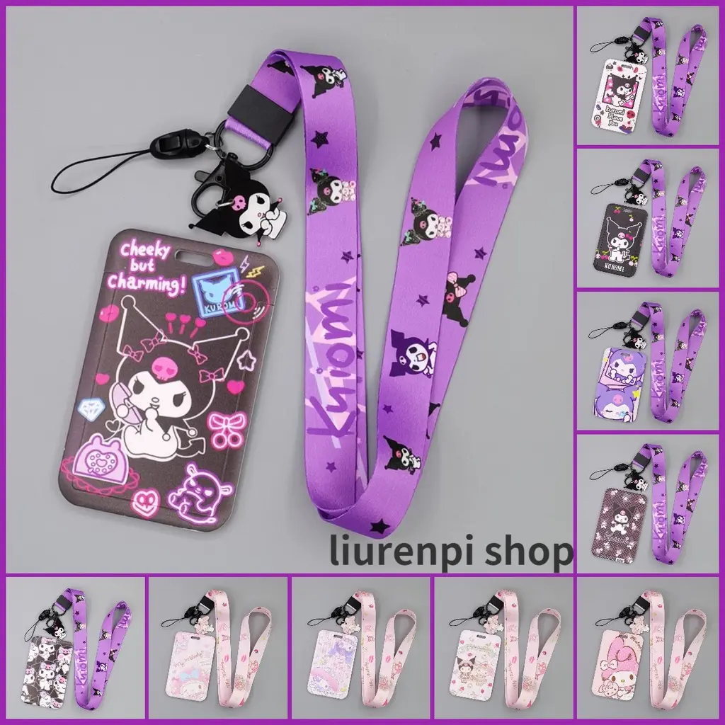 Sanrio Kuromi melody card holder with lanyard cardholder ID card holder neck strap card