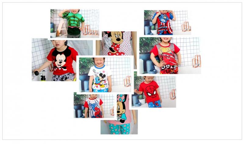 Product Introduction of Summer Children pajamas set Short Sleeve T shirt shorts car boy pyjamas kids Lightning McQueen pajamas cartoon baby sleepwear 3