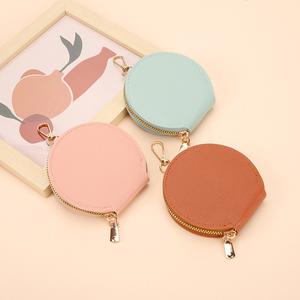 Wallets Dompet Syiling Berzip  Untuk Wanita  Mudah Alih  Beg Fon Telinga Bulat Mini  Penyimpanan Kunci  Selempang