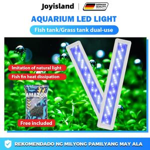 Aquarium LED Light 18-70cm Adjustable with Free 0.5KG Soil Blue White/Tricolor 4W/3W