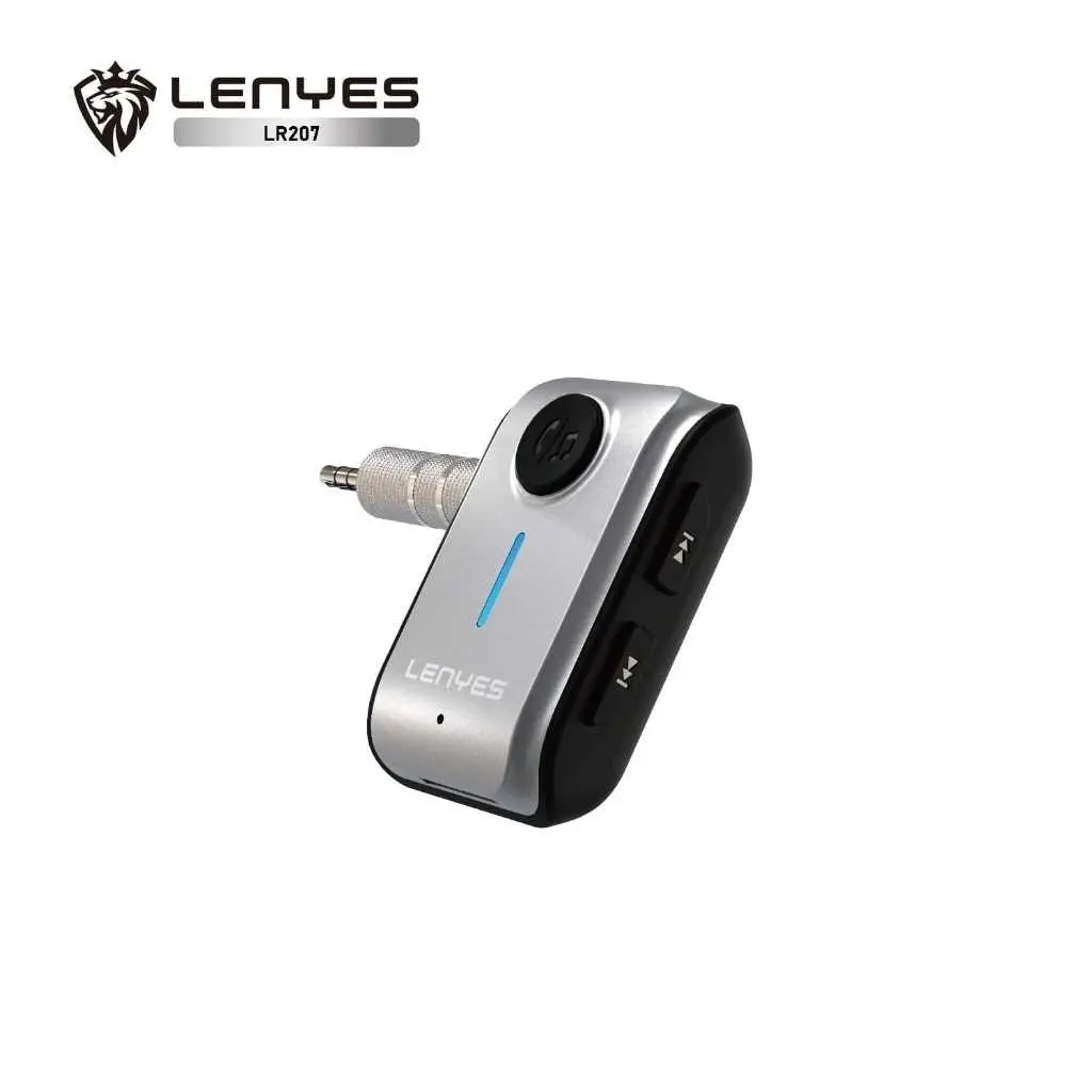 LENYES LR207 Bluetooth Receiver Aux 3.5mm Wireless 5.3 Alat Adapter Bluetooth Mobil Speaker