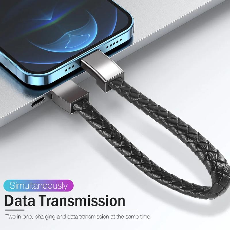 Product Introduction of USB Charging Bracelet Cable Fashion Double Braided Wrist Data Charger Cord For IPhone Type-c Micro Mobile Phone usb  charging 6