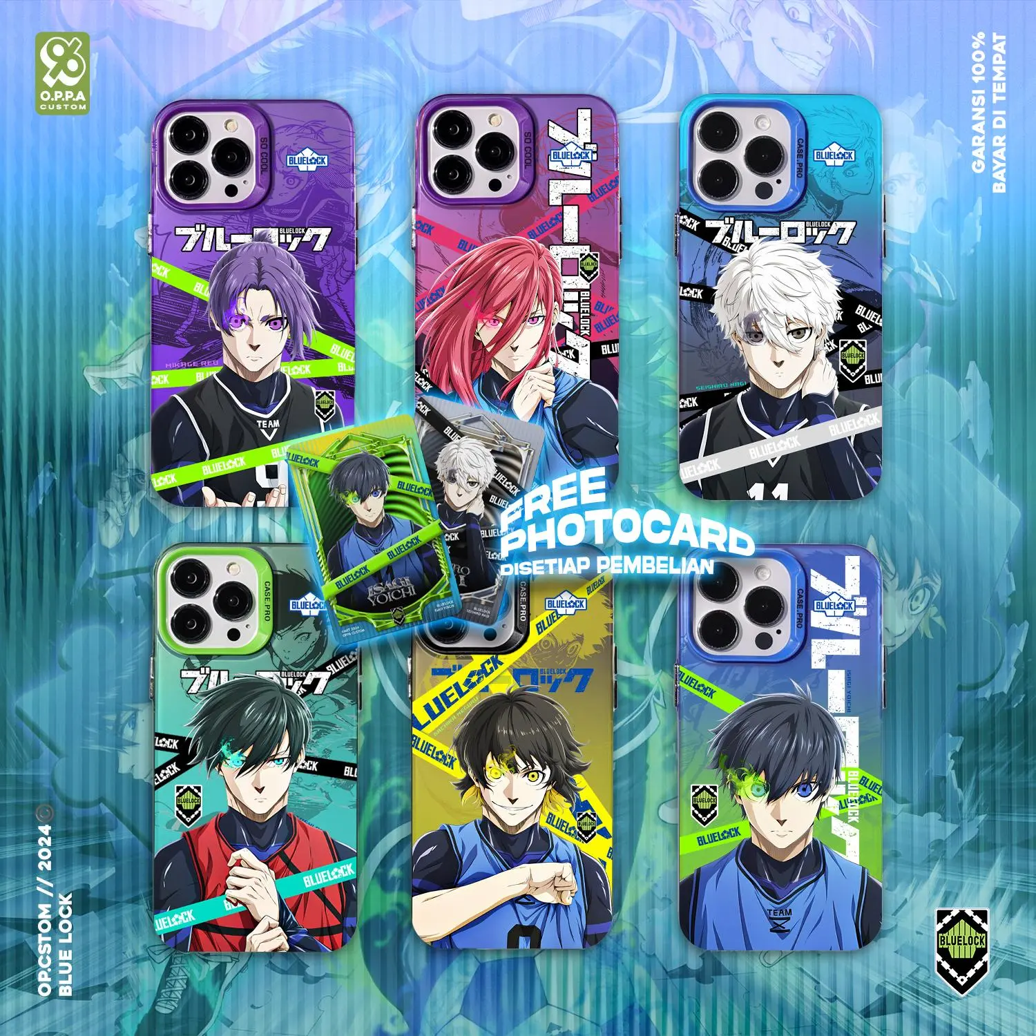 Casing HP Premium Laser Matte Hard Casing Anime Blue Lock Semua Tipe - Isagi Nagi Rin Chigiriri Reo Bachiria Oppa Custom - Softcase, Handphone