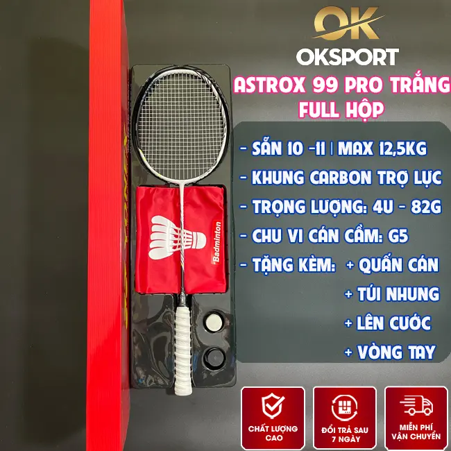 Vợt Cầu Lông Astrox Full Hộp 100zz, 99 Pro, 88D Pro, 88S Pro, 77 PRO, ASB 7 PRO, ASP 11 PRO Căng Max 12,5kg (Sẵn 10,5kg) Tặng Kèm Túi Rút Quấn Cán