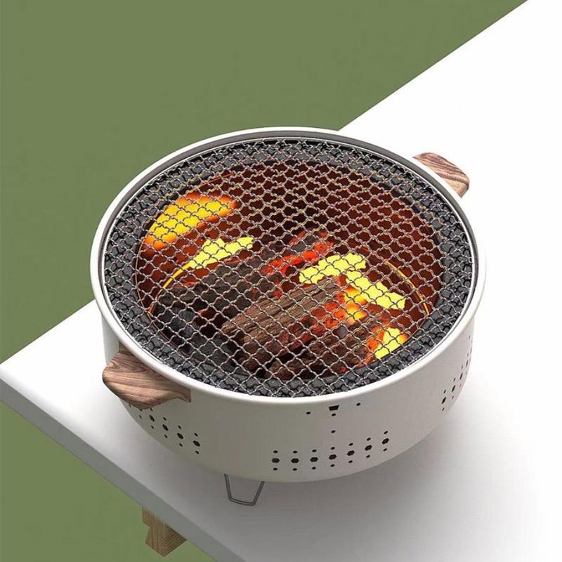 Bếp nướng than hoa không khói lò nướng thịt cao cấp chất liệu thép chịu nhiệt có chân phụ nhỏ gọn chắc chắn an toàn m