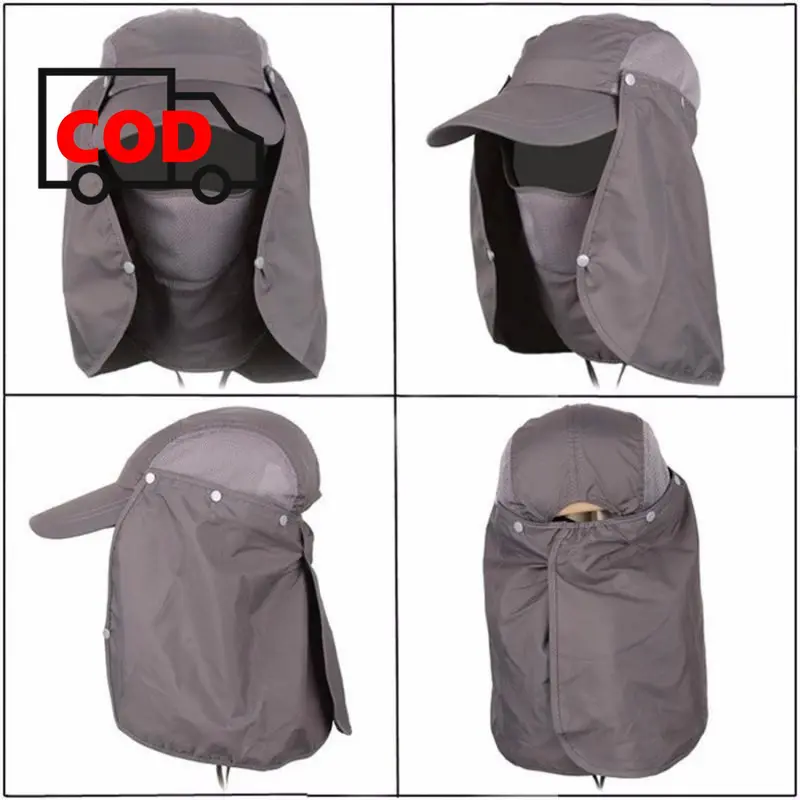 Topi Memancing Mancing Ikan Dengan Penutup Leher Anti Panas UV Matahari Model Tentara Jepang Pelindung Kepala Outdoor Hiking Climbing Fishing Hat Kerja Proyek 2