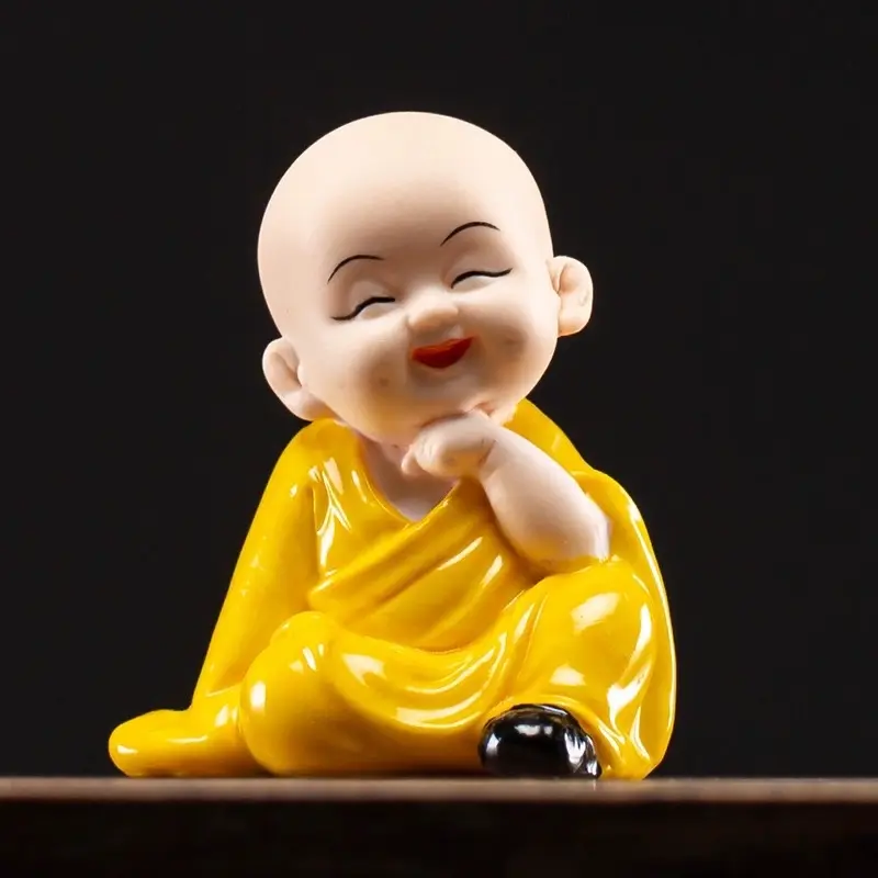 Chú tiểu an nhiên, vui vẻ yêu đời Decor Decor Phòng Tượng 4