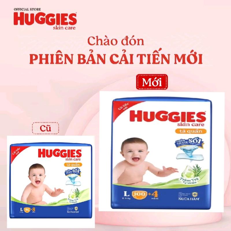 Tã quần huggies cambo 2 gói L100+4 mẫu mới Cho Bé Nữ bỉm pun
