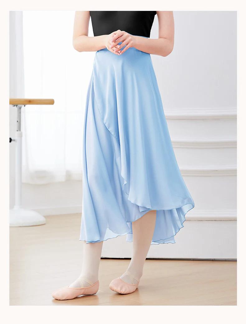 Product Introduction of Ballet Skirts Women Long Chiffon Dance Skirt Fairy Chiffon Long Ballet Tutu Dress Dance Costumes Tie Up Dress 8