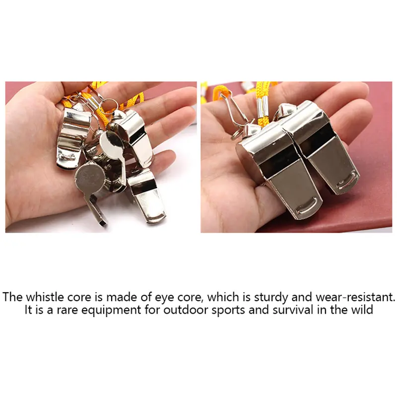 Còi Kim Loại, Lớn, Thích Hợp Cho Các Môn Thể Thao Đồng Đội Và Thể Thao, Có Dây Thừng, Mạnh Mẽ Và Nhỏ Gọn, Chống Mài Mòn, Làm Bằng Thép Không Gỉ, Thích Hợp Cho Nhân Viên Cứu Hộ 6