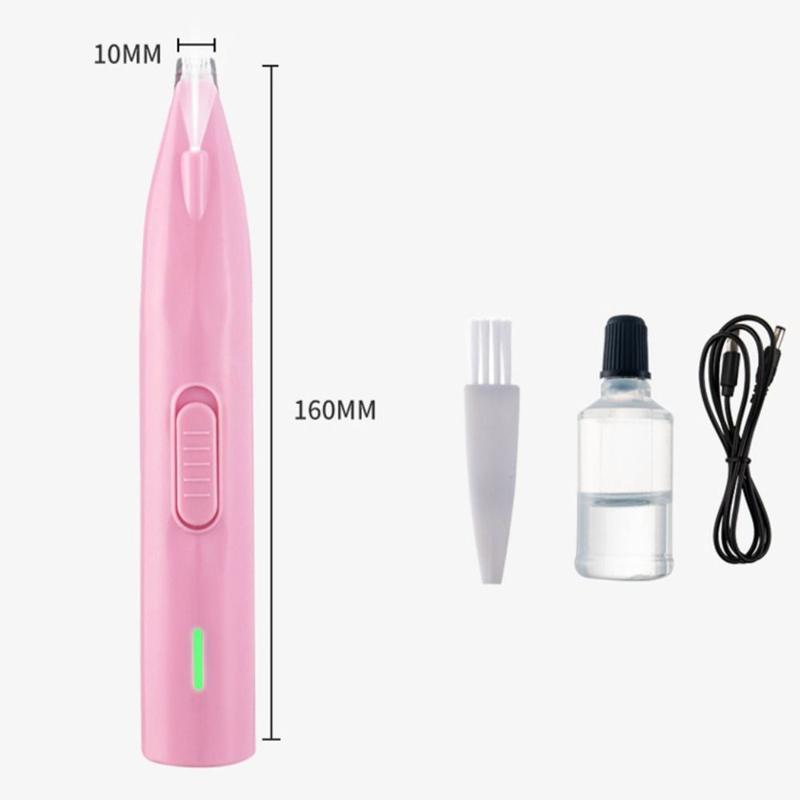 New Electric Dog Hair Trimmer Rechargeable Low Noise Pet Paw Trimmer Grooming with LED Lighting Cat Paw Trimmer 2