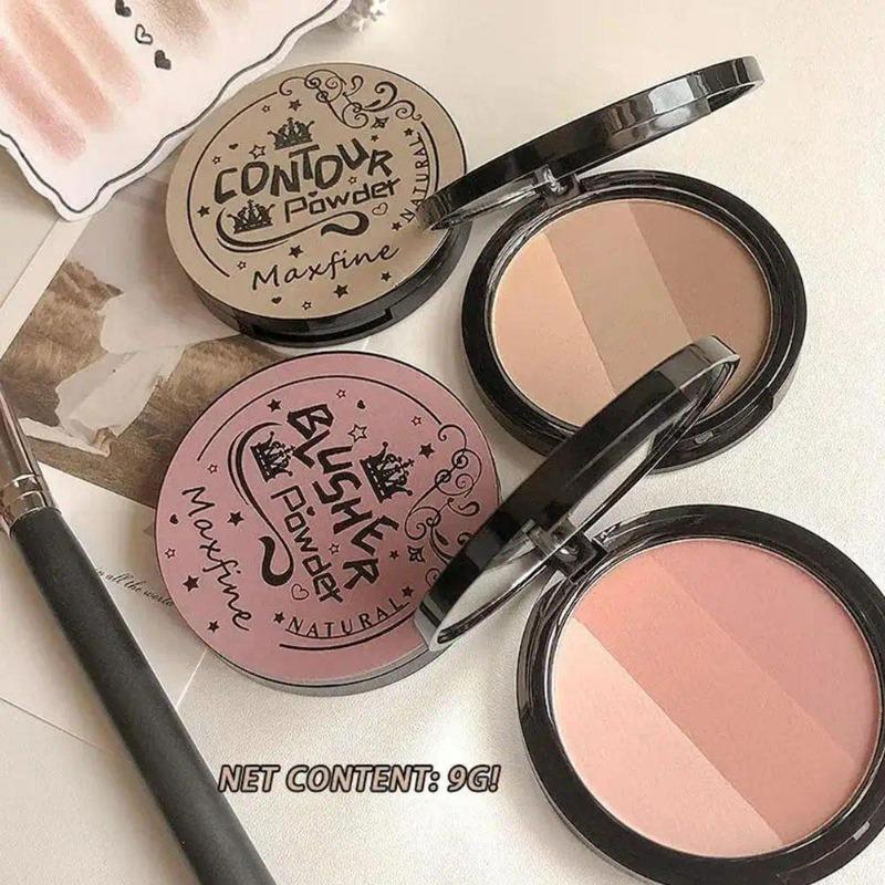 3 Colors Contouring Blush Powder Palette Cosmetic Long Lasting Natural Stereoscopic Face Shading Powder Contour Powder Palette 1