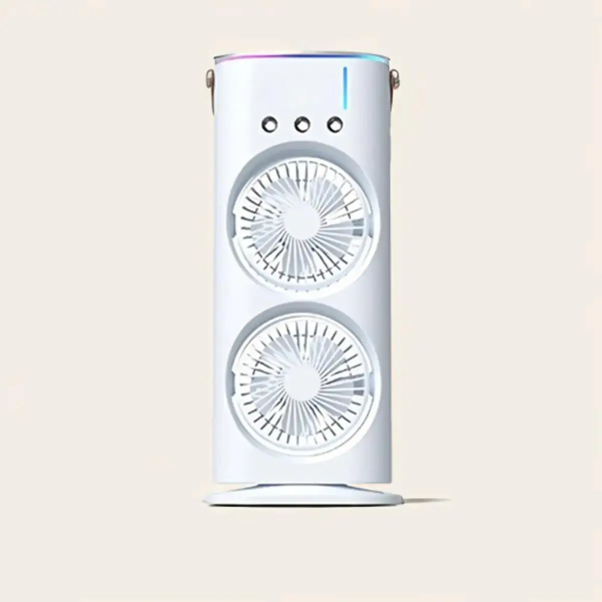 Quạt Phun Sương Tích Điện FAN - Pin 4000mAh, 3 Đầu Phun Sương, Đèn Led 7 Màu Sắc, Điều Khiển Từ Xa - QuạT Phụ Kiện