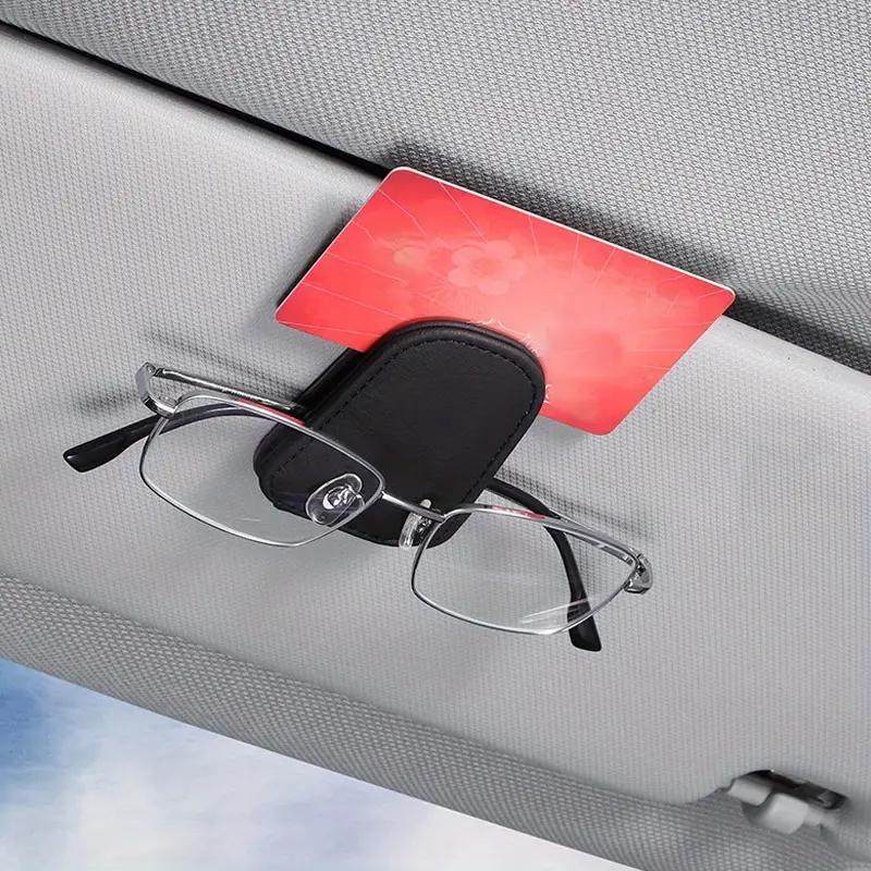 Product Introduction of Car Sun Visor Glasses Holder, Magnetic Car Sun Visor Card & Glasses Holder, Universal Car Interior Accessories for Driver 3