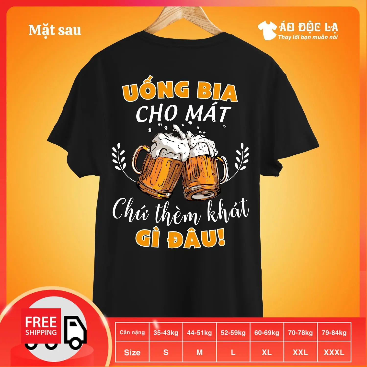Áo Uống bia cho mát chứ thèm khát gì đâu