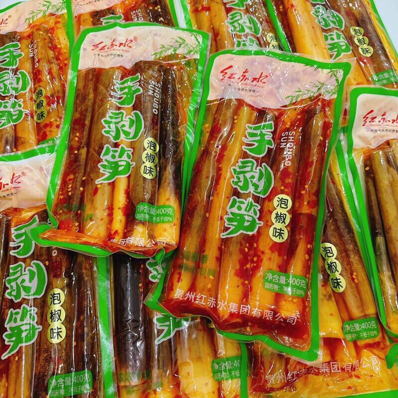 Măng ngâm tứ xuyên cay giòn gói to 400gr /măng bóc vỏ