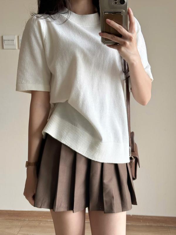 Áo len lông thỏ cổ 2 phân tay bồng cách điệu chất len dày dặn Miho House