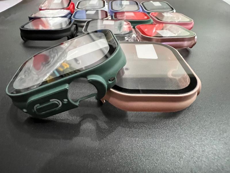 Product Introduction of 25 color choices, Bluetooth smart watch case, all-inclusive matte PC + tempered glass film, suitable for Apple smart watch 4