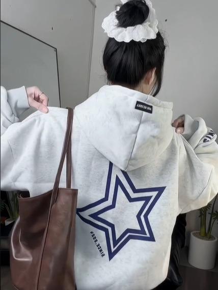 HODDIE BOXY-Áo Khoác hoodie Zip Boxy THECIN DDY In Hình Ngôi Sao Nam Nữ-HBC004 Nhung Top Hoodie Voi Dù áo khoác hoodie  zip áo hoodie Tim hoodie