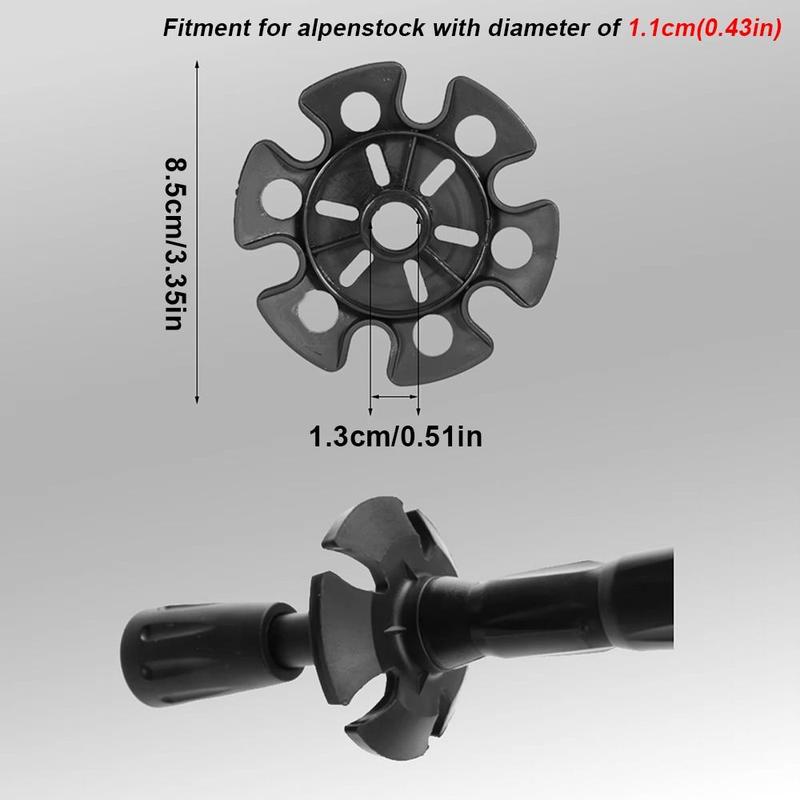 4Pcs Durable Rubber Pole Basket Tips Parts Replacement Snow Floor Tray Walking Stick Basket Cap Snow Mud Ski 2