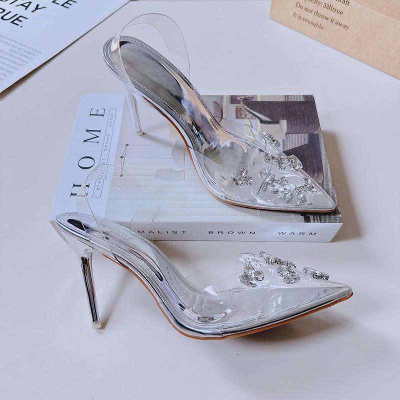 Product Introduction of LOVIIECORNER GIÀY CAO GÓT MŨI NHỌN SLINGBACK - FORM BÉ - GUỐC NỮ QUAI TRONG ĐÍNH ĐÁ SANG TRỌNG GÓT ĐŨA 9 PHÂN - G240870 9