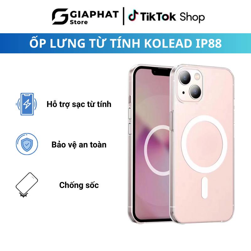  Ốp điện thoại trong suốt nhựa cứng P88 KOLEAD sạc từ tính iphone xr xsmax 11 12 13 14 15 pro plus promax 