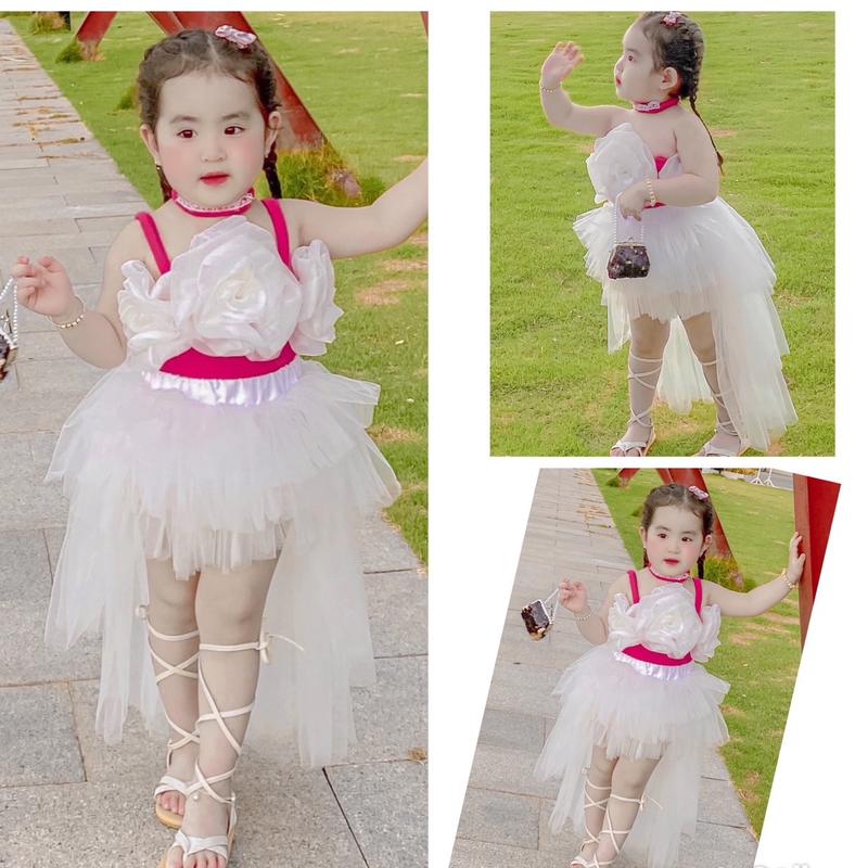 Sét chân váy tu tu +áo dây hoa ( kèm choker cổ )