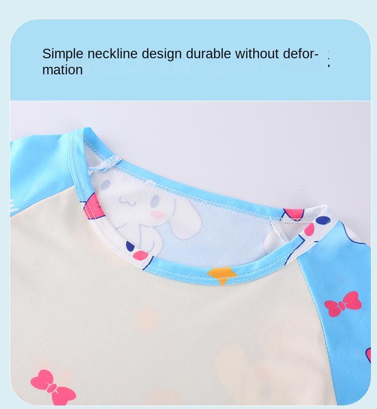 Product Introduction of Bộ Đồ Ngủ Mùa Hè Cho Bé Gái, ngắn Tay Và Quần Đùi, Chất Liệu Mỏng, Thích Hợp Cho Trẻ Em, Cho Bé Gái Và Bé Trai, Bộ Đồ Mặc Nhà Dễ Thương 6