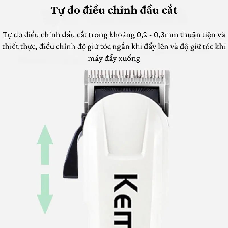 Tông Đơ Cắt Tóc Có Dây Kemei Km 809C, Máy Hớt Tóc Gia Đình, Trẻ Em, Chuyên Nghiệp Bảo Hành 5 Năm Cạo Râu Nữ 5