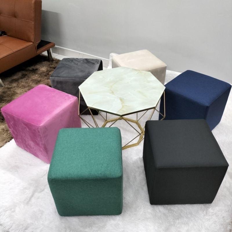 Ghế Đôn Sofa Vuông Ghế Bàn Trang Điểm 35x35x35cm - Bọc Mút Dày Dặn sofa spa