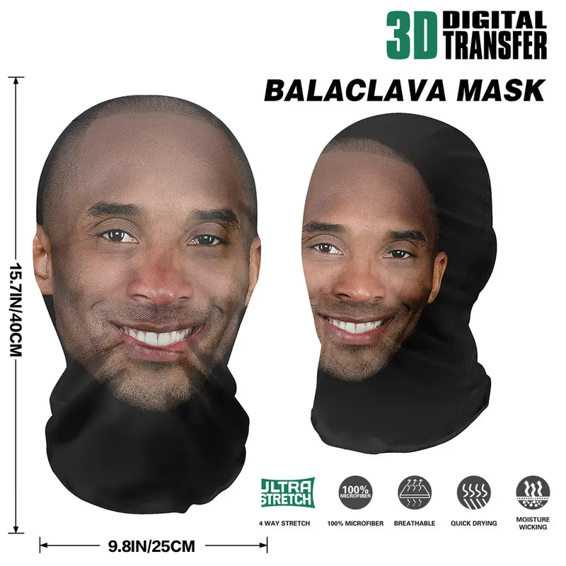 Mặt Nạ In Hình Người Nổi Tiếng Messi Ronaldo 3D, Thiết Kế Vui Nhộn, Liền Mạch, Chống Bụi, Chống Nắng, Phong Cách Nhập Vai, Mũ Hip-Hop, Hàng Mới Về Năm 2024 1