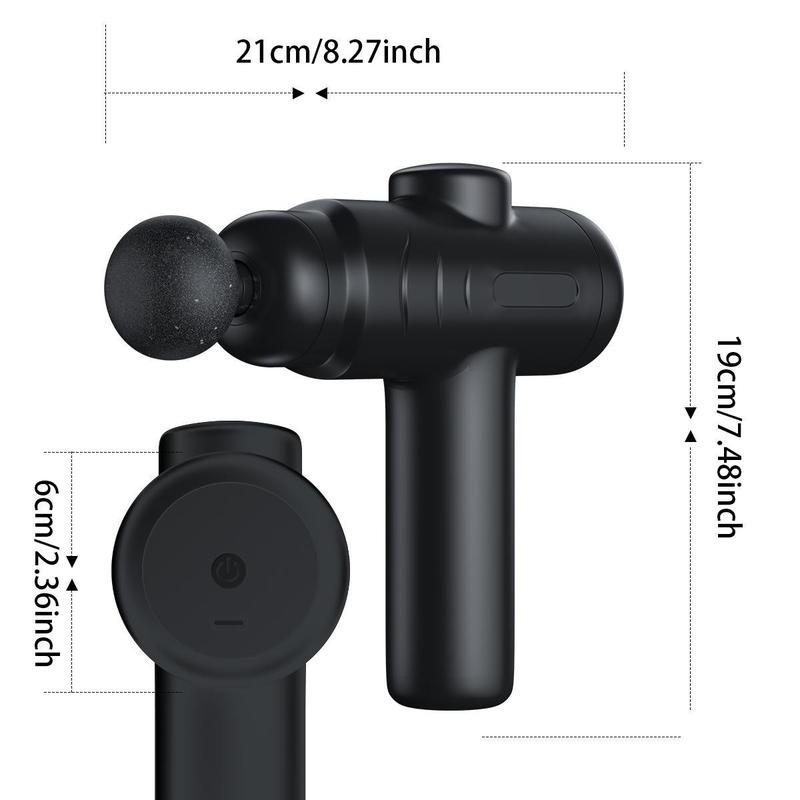 Electric Massager with LCD Display, Handheld Body & Neck Muscle Massager with Replacement Heads, Portable Massage Tool for Home & Travel 1