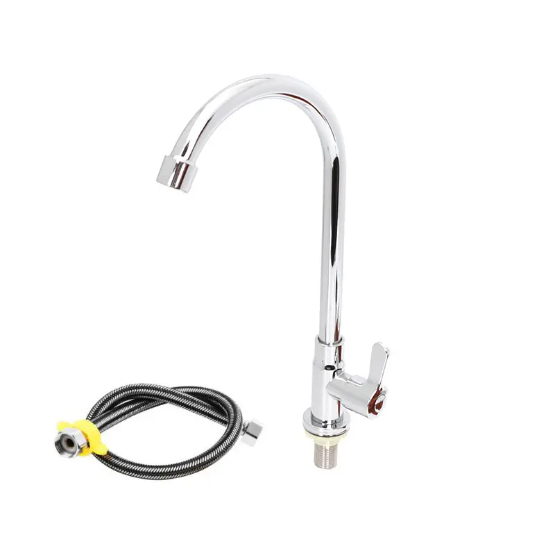 Vòi rửa chén Vòi rửa bát nóng lạnh cao cấp quay 360 độ cho 1 hoặc 2 hộc chậu - Ống nước giao hàng 0