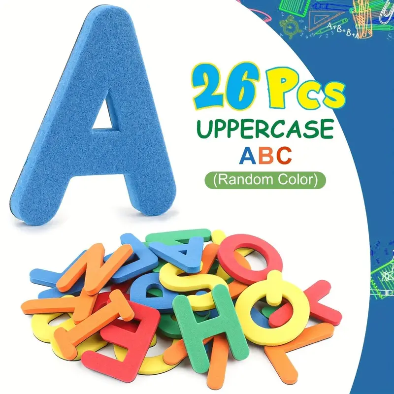 Magnetic Alphabet & Number & Symbols Set, 50pcs/set Random Color Magnetic Fridge Magnet, Home Decor for Kitchen Classroom Dining Room, Decoration 6