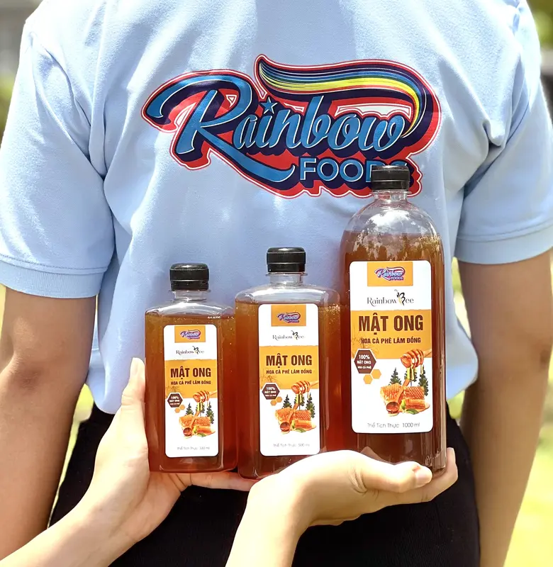 [ MUA 2 TẶNG 1 ] COMBO 2 Chai Mật Ong Hoa Cà Phê Lâm Đồng Rainbow Bee 500ml - Tặng Chai 330ml 4