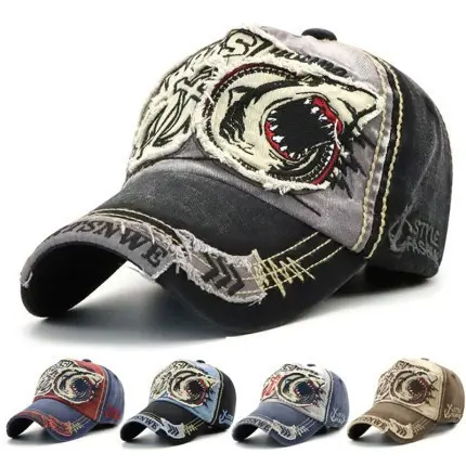 Topi Baseball Motif Terbaru Bordir Shark