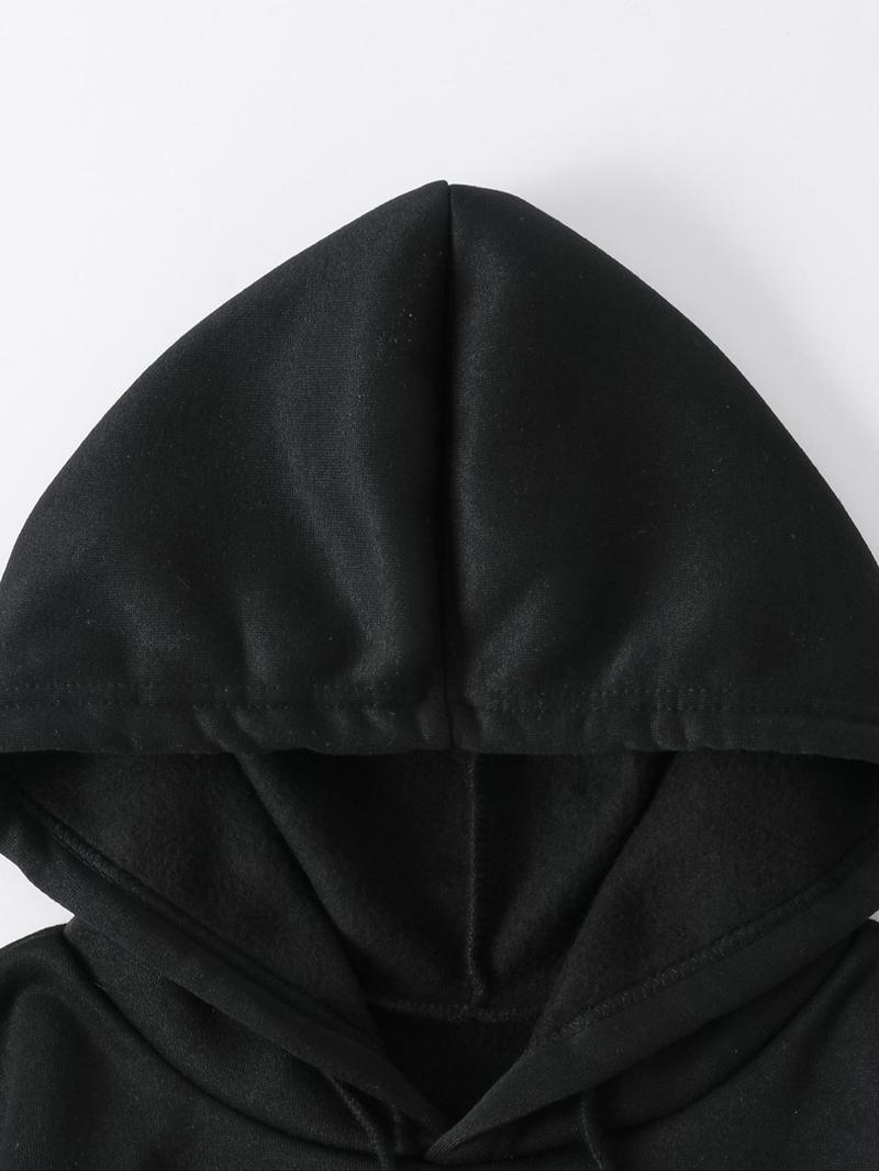 Product Introduction of Women's Letter Print Drawstring Pocket Hoodie, Casual Long Sleeve Hooded Sweatshirt for Fall & Winter, Yoga Hoodie, Women's Clothes for Daily Wear 3