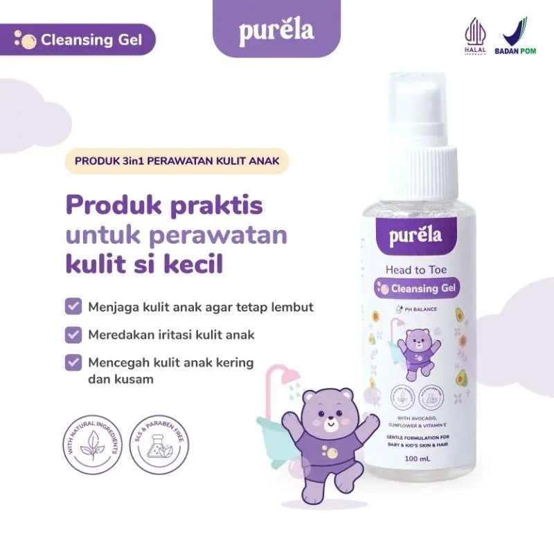 Purela | skincare anak | purela by reglow HALAL BPOM bisa tuk newborn Bayi Essential Kulit Bunda 4