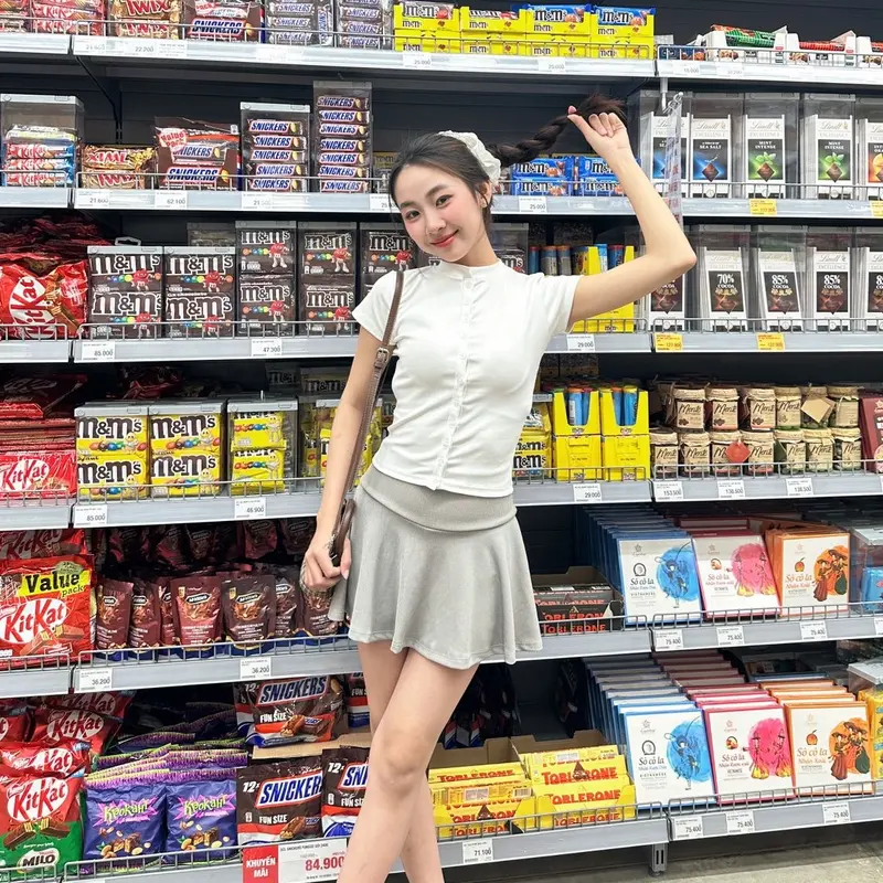 BARBIE DEROSE SKIRT (CÓ QUẦN BẢO HỘ) - Chân Váy Búp Bê Nữ Đơn Giản Lưng Cao Có Lót Chất Thun Gân Xịn 1 Mặt Women (2 MÀU) 6