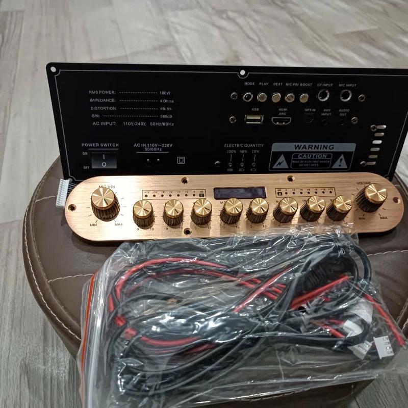 Mạch loa kéo xách tay K18 180w dsp reverb mic hay hát nhẹ