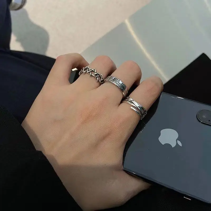 Nhẫn Kỹ Thuật Số La Mã, Phong Cách Cổ Điển Và Đơn Giản, Dễ Phối Đồ Dành Cho Nữ, Phong Cách Hàn Quốc, Thích Hợp Cho Học Sinh, Thời Trang Hip Hop, Nhẫn Ngón Trỏ Mở 7