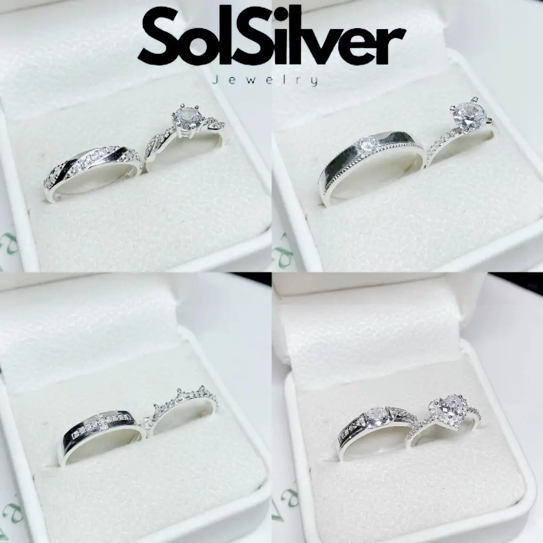 [ND] (Tặng hộp) 4 set nhẫn đôi cho các cặp nam nữ bạc ta Sol Silver