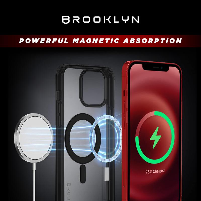 Brooklyn Black Edition MagSafe Casing For iPhone 15/14/13/12 Pro/Max/Mini Case Protection 4