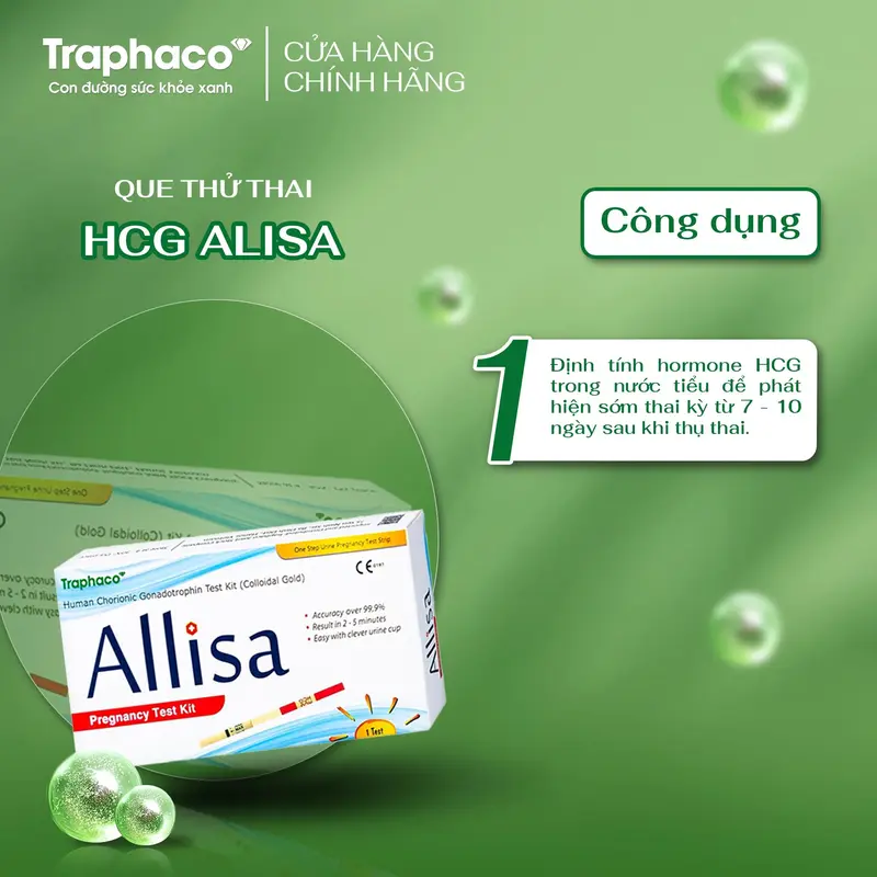 [Combo 5/10] TBYT Que thử thal HCG Allisa Traphaco 2