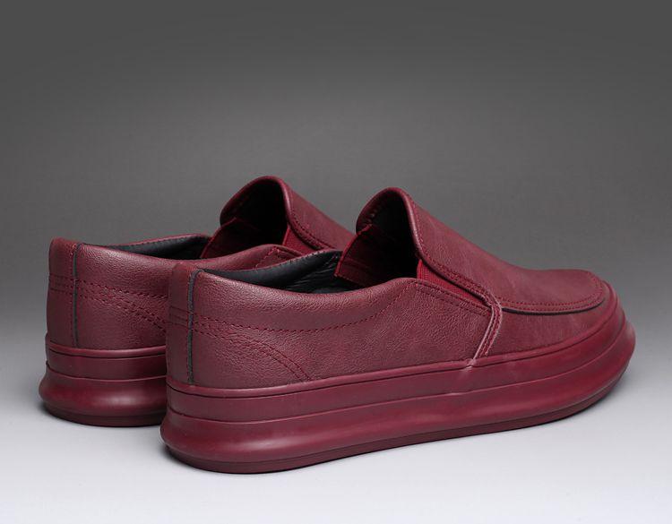 Product Introduction of 2023 Men's Shoes Autumn New Thick-Soled Slip-On Lazy Shoes Men's Breathable Height-Increasing Leather Shoes Soft-Soled Trendy Versatile Sneakers 38