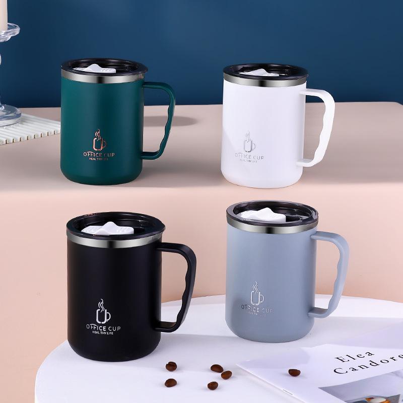 Product Introduction of Stainless Steel Double Wall Insulated Coffee Mug, 500ML Vacuum Insulated Coffee Cup, Modern Office Drinking Cup, Drinkware for Home Office Use 2